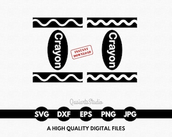 SVG de crayón, SVG de disfraz de Halloween, camiseta de crayón, SVG de envoltorio de crayón, archivo de corte de crayón, Cricut, sublimación, EPS, DXF - Descarga digital