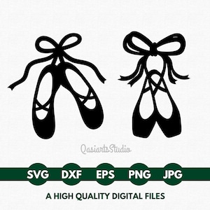 Ballet Shoes Svg Files for Cricut, Ballet Svg, Dancer clipart, Ballet Slippers Svg, Png, Dxf, Eps - Instant Digital Download