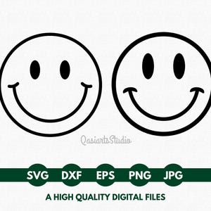 Smiley Face Svg, Png, Eps, Dxf - Instant Digital Download