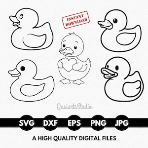 Duck Svg Bundle, Rubber Duck CLipart, Duck Silhouette, Cute Duck Svg, Baby Duck Vector, Duck Cut File, Bath Duck Sublimation, Duck Png