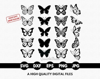 Schmetterling SVG Bundle, Schmetterling Cut Files, Schmetterling SVG-Dateien für Cricut, Schmetterling Clipart, Schmetterling Silhouette, Png - Digital Download