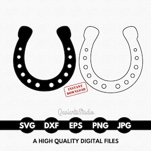 Horseshoe Svg, Horseshoe Cricut Files, Horseshoe Vector Files, Horseshoe Clipart, Horse Lover, Horseshoe Png, Eps - Instant Digital Download