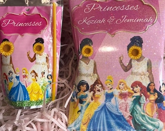 Princess Chip Bag Label, Chips Bag Wrapper, Birthday Party Favor,