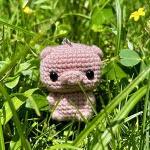 Pig Keychain Crochet Chibi FunkoPop-Style PATTERN PDF English New | PatternsWithSofi