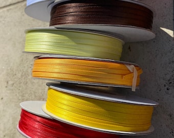 25 Rolls Double Faced Satin Ribbon, 1/8 Inch, 2500 Yards Total