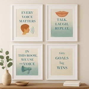 SLP Office Decor: Motivational Speech Therapy Art Prints (8x10)