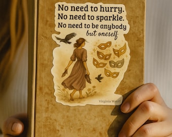 Virginia Woolf Quote Sticker: Feminist Literary Art - Empowerment Gift