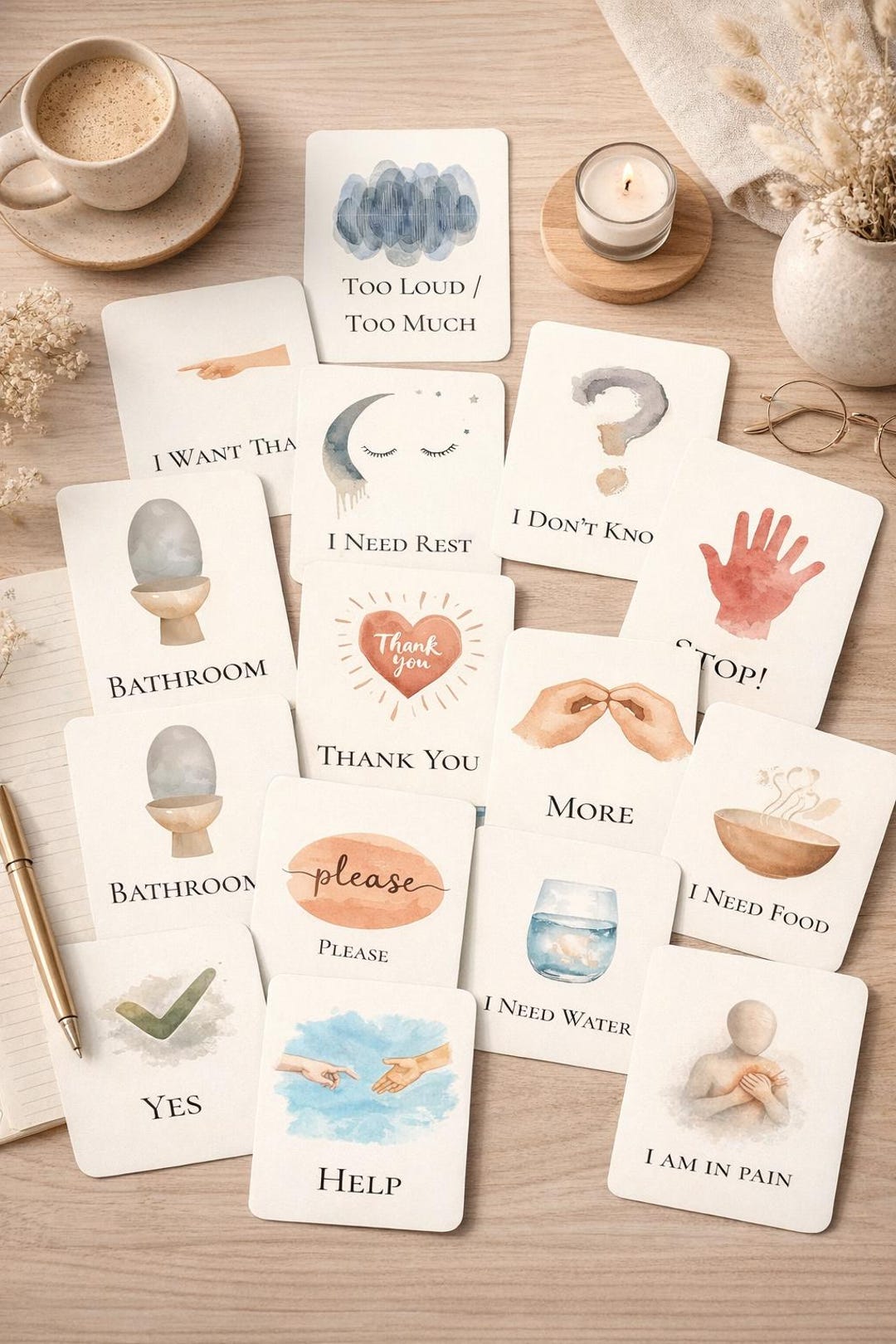 Visual Communication Cards | Autism, Nonverbal Support, Stroke Cards - Etsy