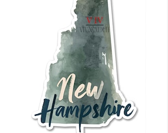 New Hampshire State Sticker - Waterproof