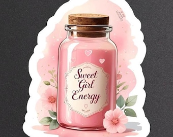 Imán de energía para niña dulce – Tarro de miel rosa ruborizado, Cutecore Decor