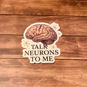 Autocollant Cerveau Neurone - Décalcomanie Anatomie Mate Imperméable