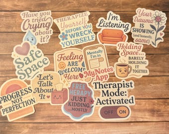 Therapist Stickers – Mental Health Counselor Gift, Laptop & Planner Decor 3 Inch