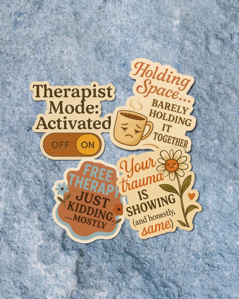 Therapist Stickers – Mental Health Counselor Gift, Laptop & Planner ...