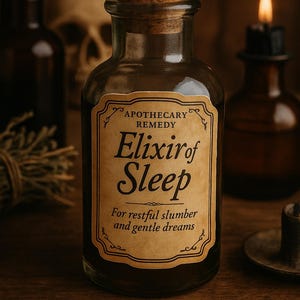 Apothecary Potion Stickers: Witchy Elixir Labels, Set of 4