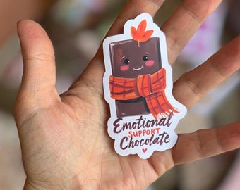 Emotional Support Chocolate Sticker