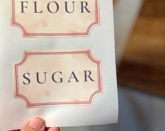 Vintage Pantry Labels, Waterproof Jar Organization Set (60 Labels)