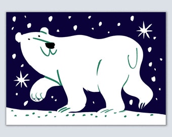 Polar Bear Greetings Card