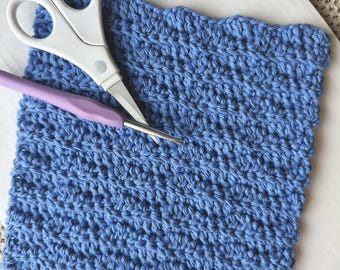 Easy Ripple Dishcloth Crochet Pattern | Beginner-Friendly PDF Download