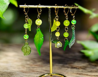 Sunlit Forest Fairy Leaf Hair & Braid Clip Charms - Whimsical Nature Woodland Boho Hippie Hair Jewelry, Festival Hair, Loc Jewelry