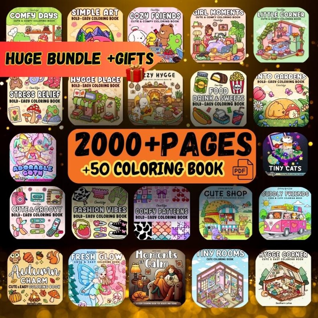 50,000+coloring Pages Ultimate Bundle,coco Wyo Coloring Book,girl ...