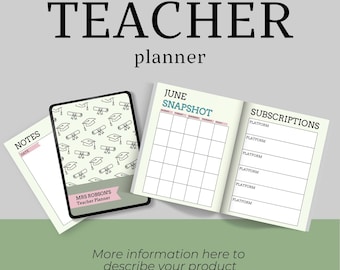 2024-2025 Teacher Planner: Weekly Lesson Plans, Homeschool Agenda ...