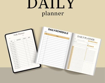Digital Daily Planner, Portrait Digital Planner, To Do List, Daily Schedule, iPad Planner, Good Notes Planner, Notability, Daily Template