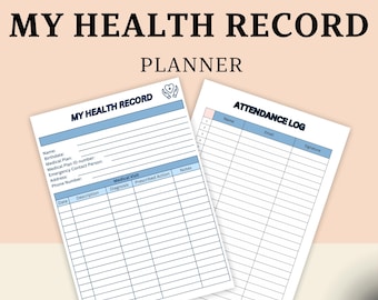 Medical Planner Printable Wellness Tracker Log Medical Binder Medically Complex Printable Medical Planner Medical Organizer Gift ideas for