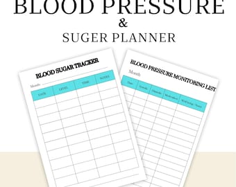 Blood Pressure Log Printable Template, Daily Blood Pressure Tracking, Blood Pressure Chart, Medical Tracker, A4/A5/Letter/Half Size