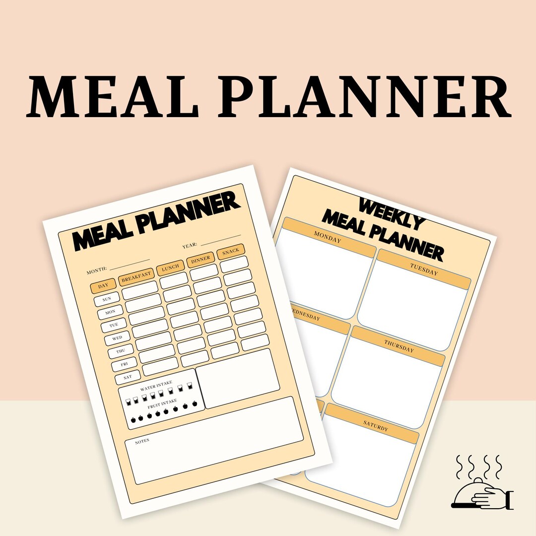 Weekly Meal Planner and Grocery List | Google Sheets Digital Template ...