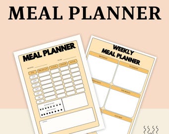 Weekly Meal Planner and Grocery List | Google Sheets Digital Template | Automated Shopping List | Food Prep | Printable Digital Meal Planner