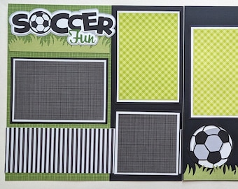 Soccer - Sports - Scrapbook Layout - Youth - High School - Boys - Girls - Premade - Scrapbook Page - Club - Scrapbooking