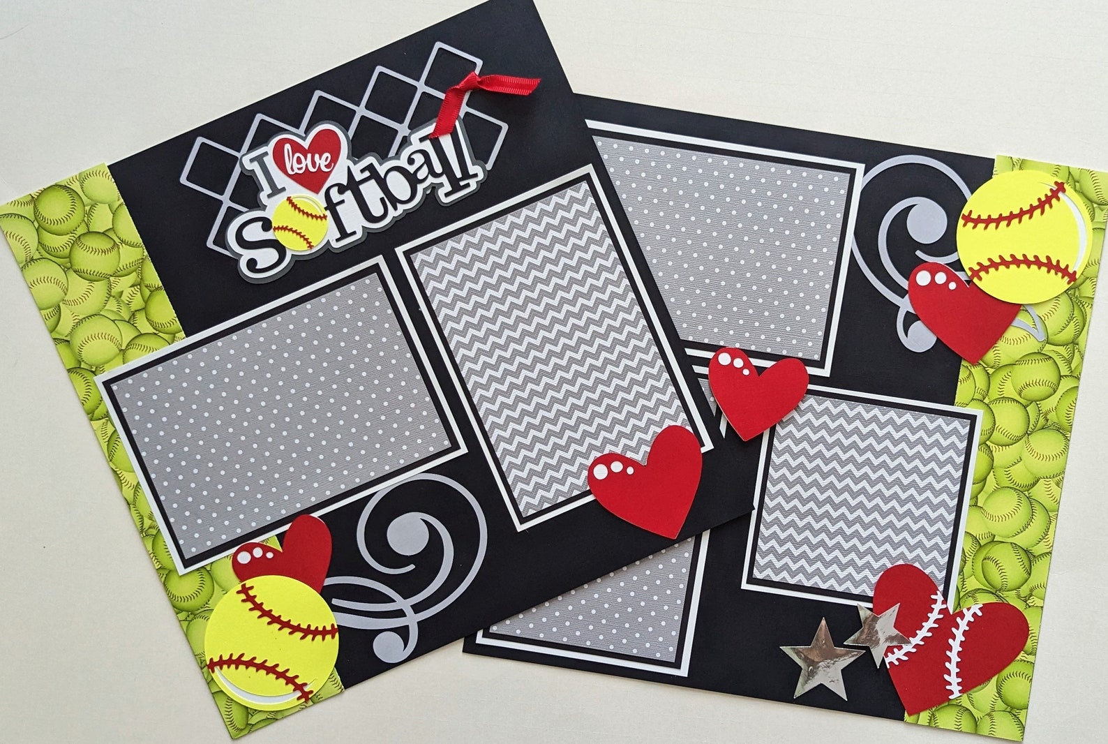 Softball Scrapbook Pages Scrapbook Layout Travel Junior Etsy