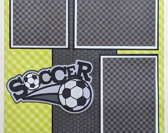 Soccer - Scrapbook Layout - Sports - Youth - Junior High - High School - Club - Travel - Scrapbook Page - Premade - Girls - Boys