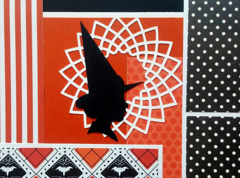 12x12 scrapbook page Trick or Treat Ohioscrapper Scrapbook layout Halloween scrapbook page Premade scrapbook Scrapbook page