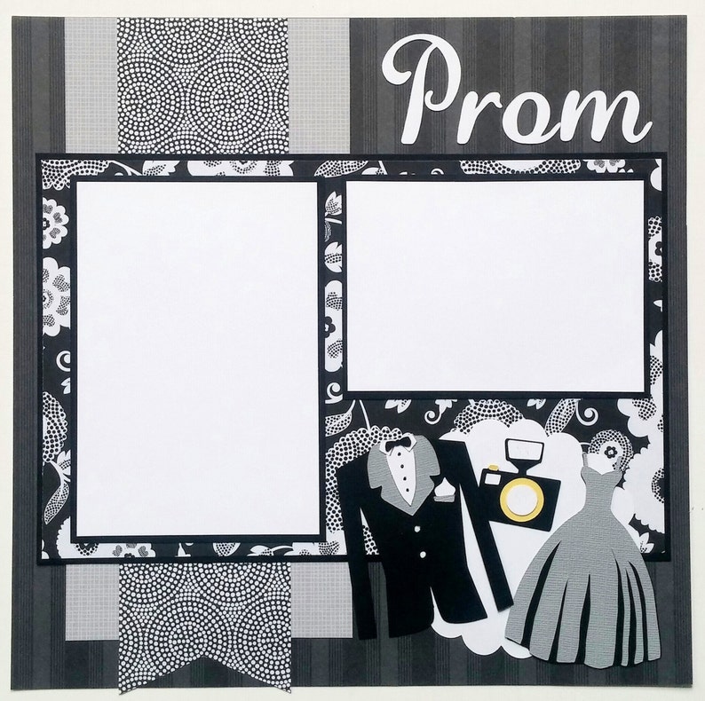 Prom scrapbook page Scrapbook prom High school prom Prom Etsy