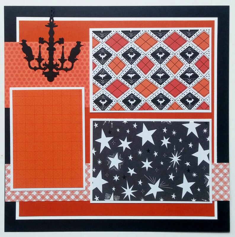 12x12 scrapbook page Trick or Treat Ohioscrapper Scrapbook layout Halloween scrapbook page Premade scrapbook Scrapbook page