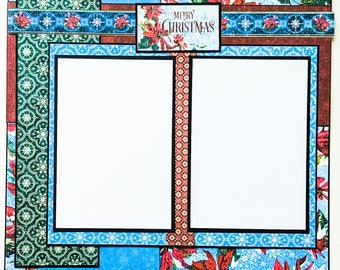 Christmas - Premade Scrapbook Page - Scrapbook Layout - Poinsettia - Christmas Eve - Traditional - Scrapbooking - Holiday - Ohioscrapper