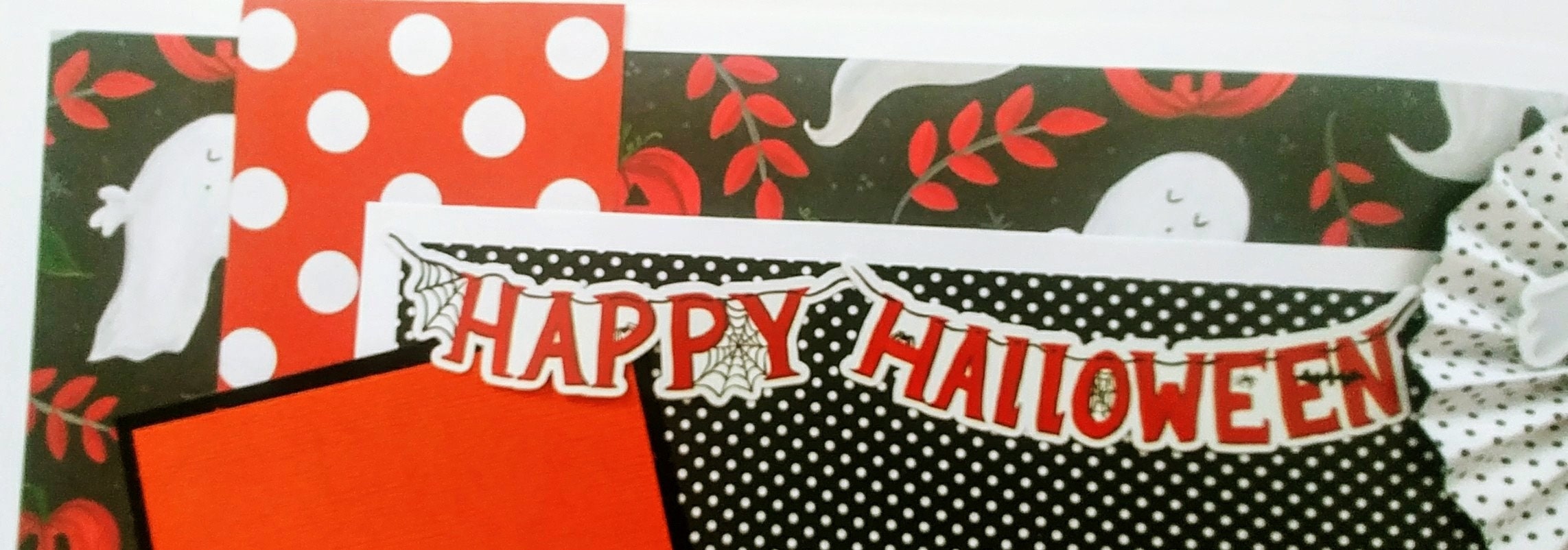 Halloween Premade Scrapbook Layout Scrapbook Page for Trick or Treat