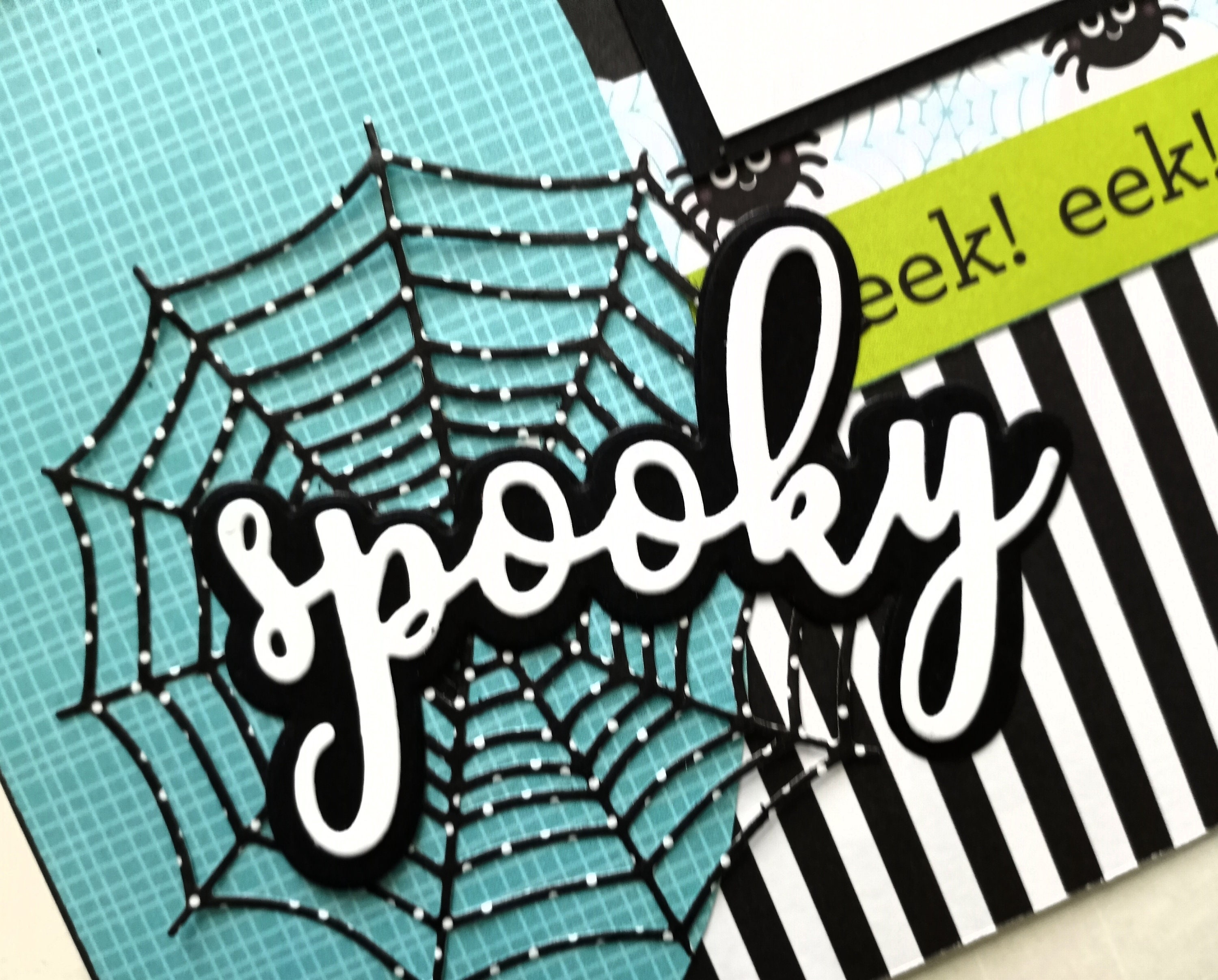 Halloween Scrapbook Layout Spiders Scrapbook Page Spooky | Etsy