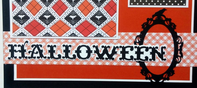 12x12 scrapbook page Trick or Treat Ohioscrapper Scrapbook layout Halloween scrapbook page Premade scrapbook Scrapbook page