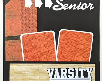 Basketball - Sports - Scrapbook Layout - Scrapbook - Scrapbook Page - Boys - Girls - Senior - Varsity - High School - College - Pocket page