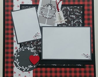 Country scrapbook layout - Farmhouse Christmas - Family Christmas Scrapbook