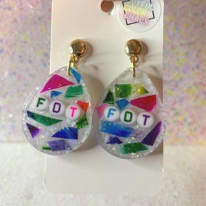 FDT Earrings Anti Trump Earrings Colorful Liberal Gift