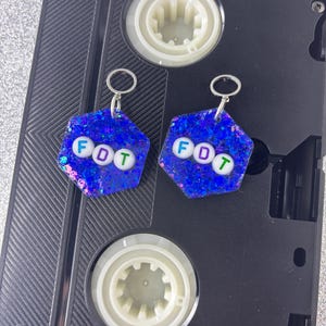 Anti Trump Earrings Colorful Liberal Gift Resist Earrings Not My President Subtle FDT Anti Maga Anti Fascism Purple Dissent Jewelry