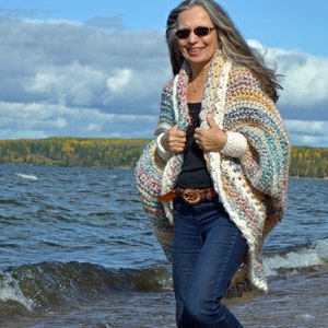 Oversized Shrug Crochet PATTERN Chunky Cocoon Cardigan Sweater Pattern for Women