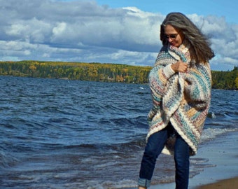 Easy Chunky Crochet Shrug PATTERN / Luxe Oversized Shrug / Cardigan Sweater