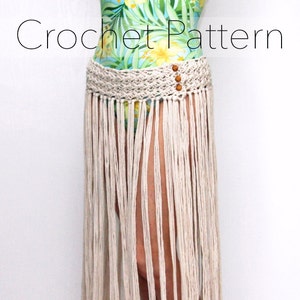Beach Skirt Crochet PATTERN Boho Swimsuit Coverup Beachwear Swim Suit Cover Up Easy DIY pattern