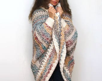 Easy Crochet PATTERN Luxe Oversized Shrug Cardigan Sweater Chunky Crochet for Women Etsy