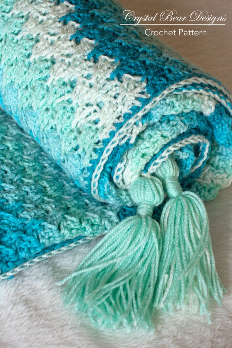 Easy Crochet Afghan Blanket PATTERN / breezeway Etsy Canada