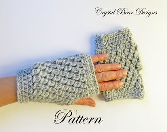 Crochet Fingerless Gloves PATTERN / Texting Mittens